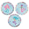 CREATIVE CONVERTING Kids Birthday Shimmering Mermaids  Dessert Plates 7 inches, 8 per package