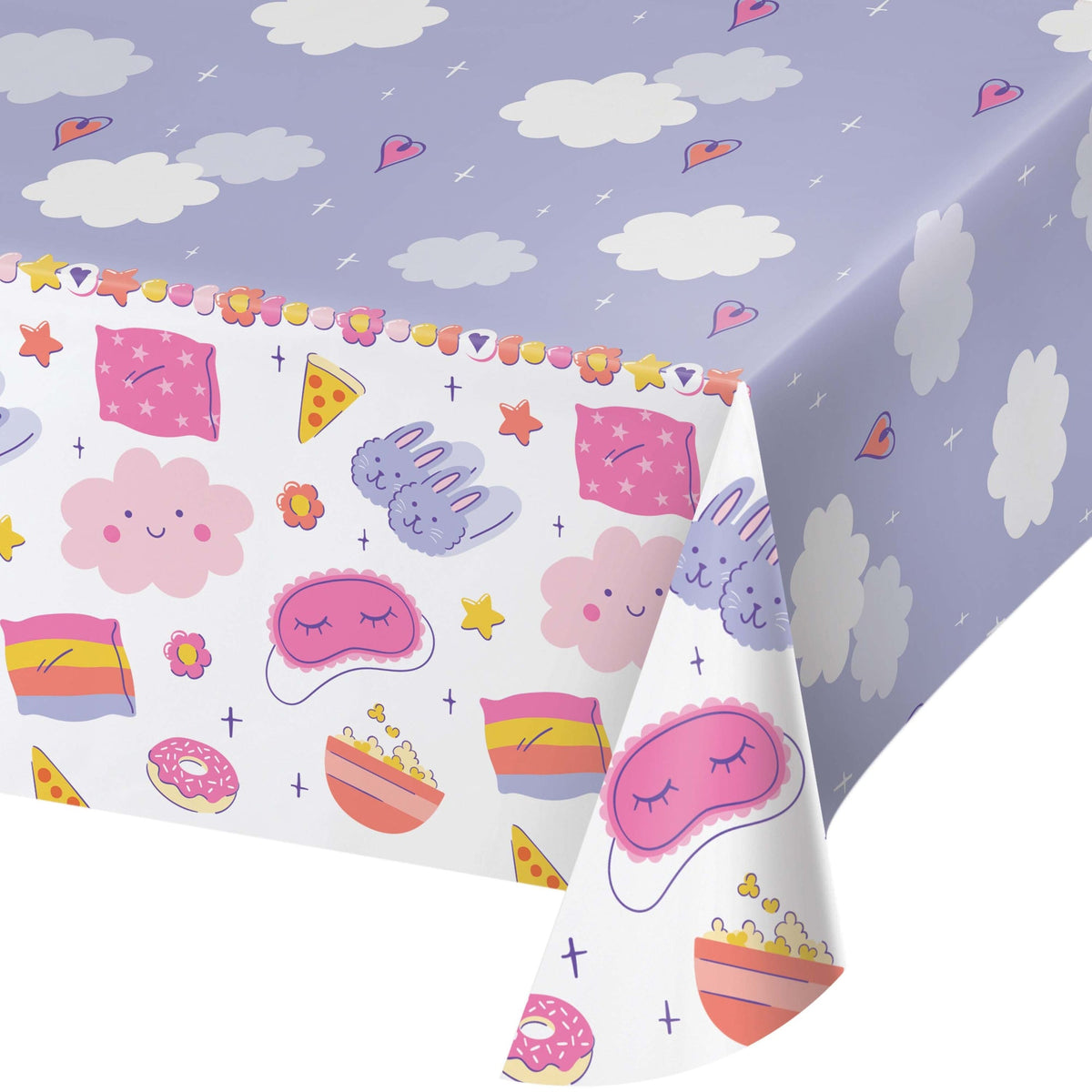 CREATIVE CONVERTING Kids Birthday Sweet Dreams Birthday Rectangular Paper Table Cover, 54 x 96 Inches, 1 Count 196504193581