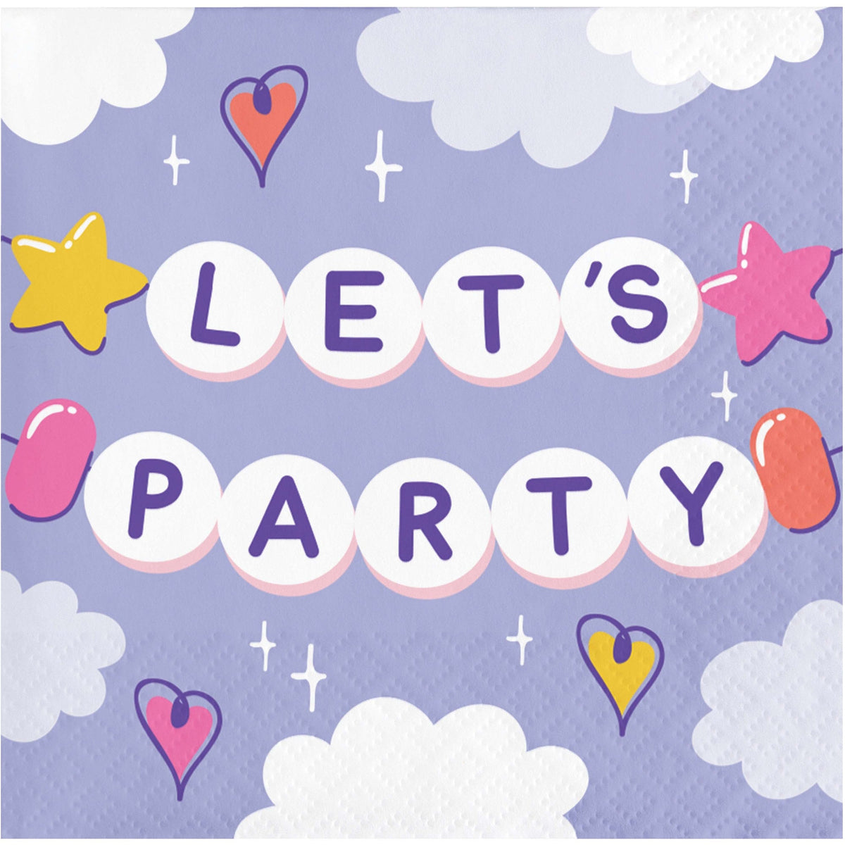 CREATIVE CONVERTING Kids Birthday Sweet Dreams Birthday Small Beverage Napkins, 16 Count 196504193567