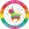 CREATIVE CONVERTING Theme Party Mexican Fiesta Large Round Lunch Paper Plates, 9 Inches, 8 Count 039938617844