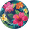 CREATIVE CONVERTING Theme Party Tropic Time Large Round Lunch Paper Plates, 9 Inches, 8 Count 196504141223