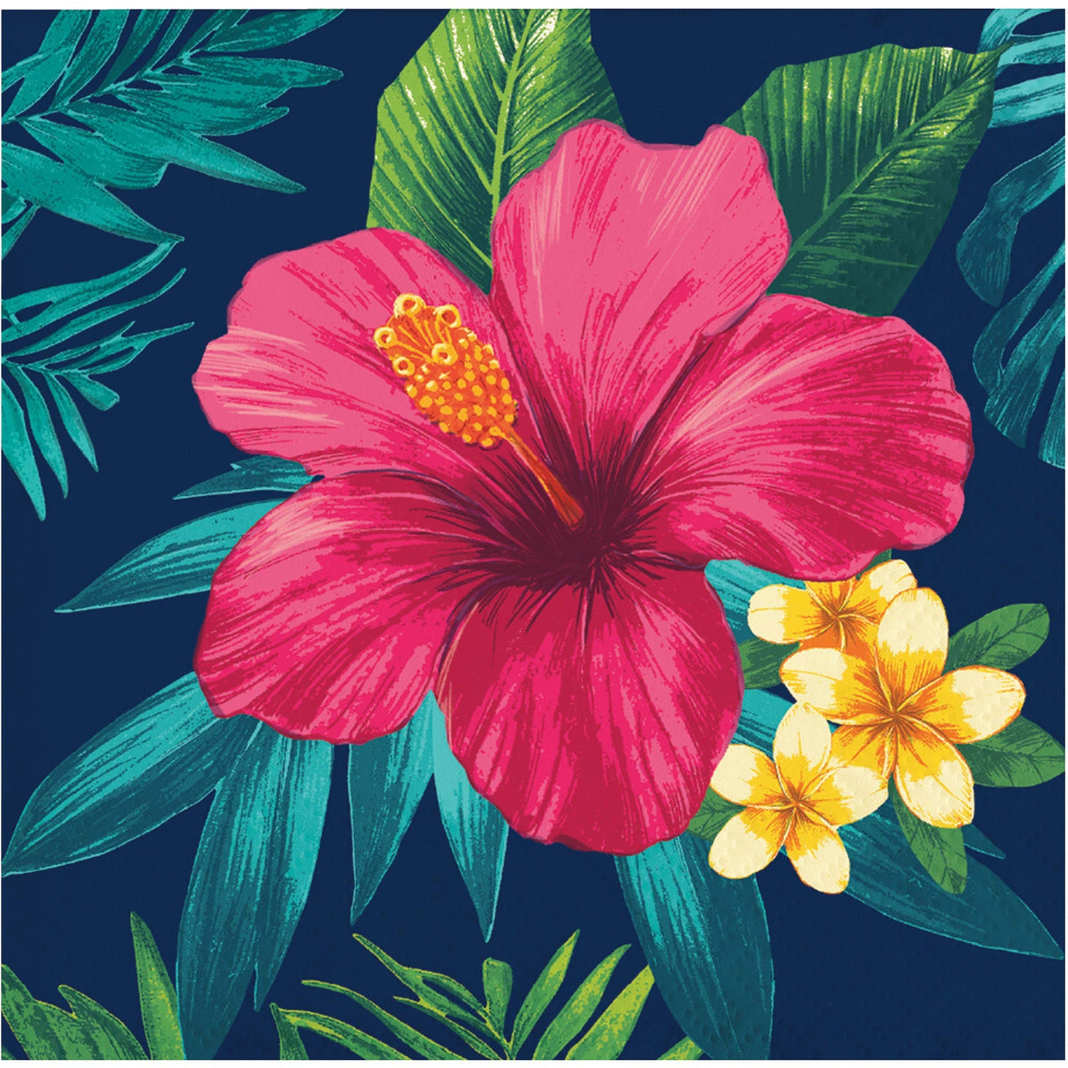 CREATIVE CONVERTING Theme Party Tropic Time Small Beverage Napkins, 16 Count 196504141193