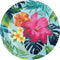 CREATIVE CONVERTING Theme Party Tropic Time Small Round Dessert Paper Plates, 7 Inches, 8 Count 196504141216