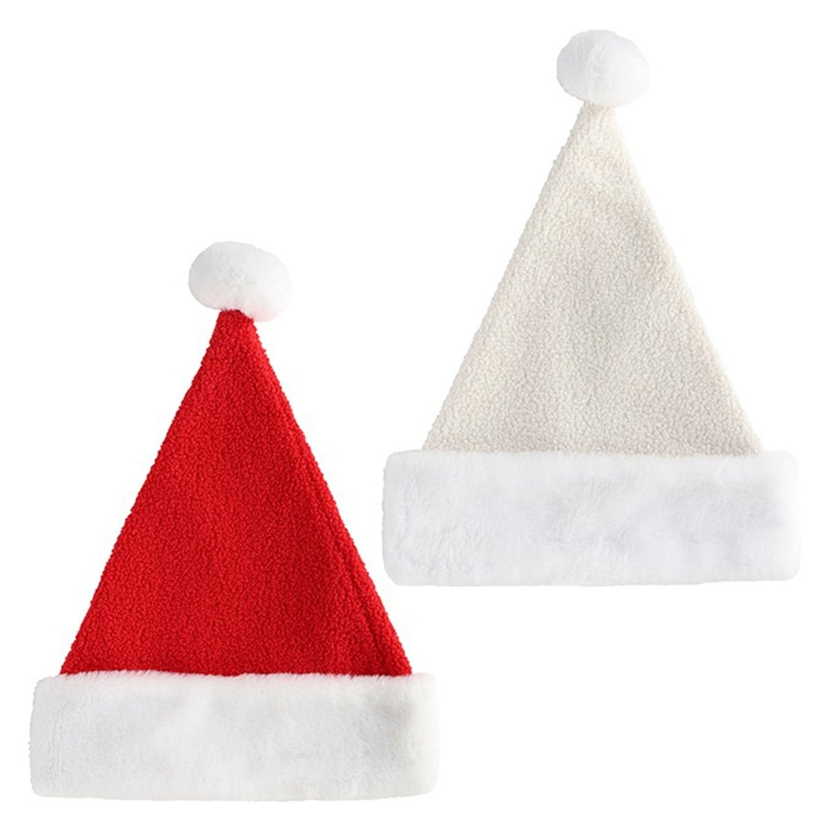 DANSON DECOR Christmas Christmas Plush Santa Hat, Assortment, 1 Count 062615879372
