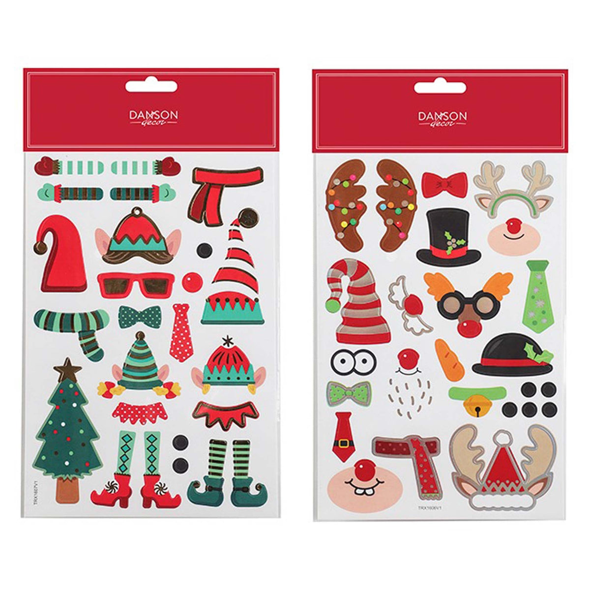 DANSON DECOR Christmas Christmas Sticker Sheet with Foil Trim, Assortment, 1 Count 062615822286