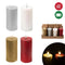 DANSON DECOR Christmas Flickering Flame Glittered Plastic Pillar Candle, Assortment, 1 Count 062615849221