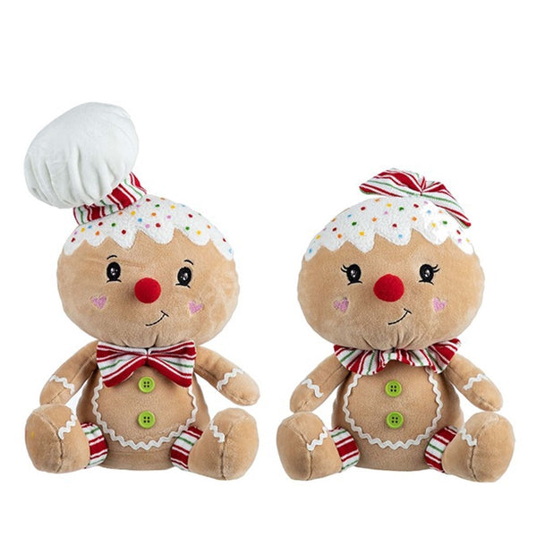 Peluche Bonhomme Pain D'Épice 38 Cm – Coussin Décoratif Noël, Doux, Pour Salon Ou Chambre - 10