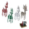 DANSON DECOR Christmas Glitter Reindeer, 9 Inches, Assortment, 1 Count