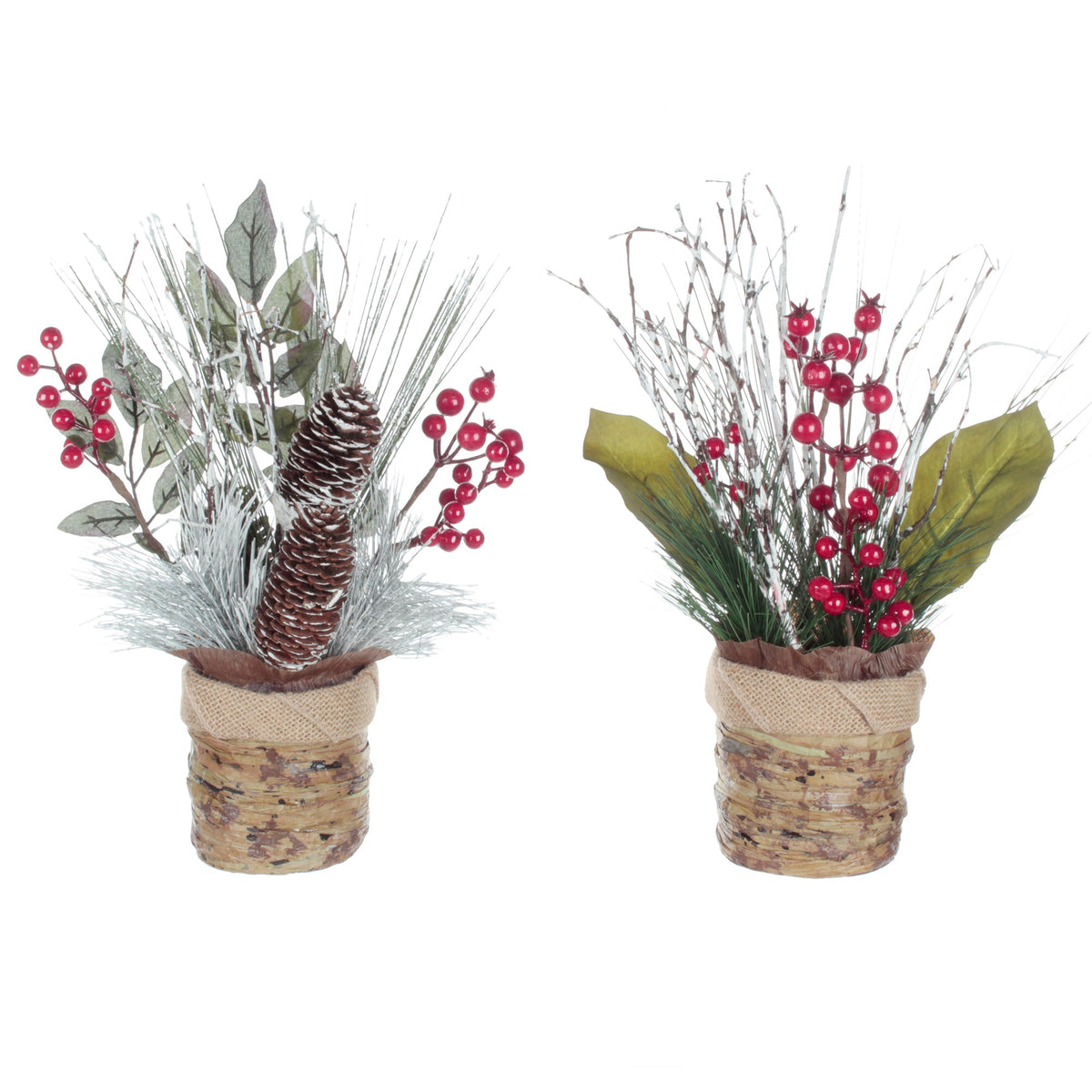DANSON DECOR Christmas Twig and Berry Arrangement, 13 Inches, Assortment, 1 Count