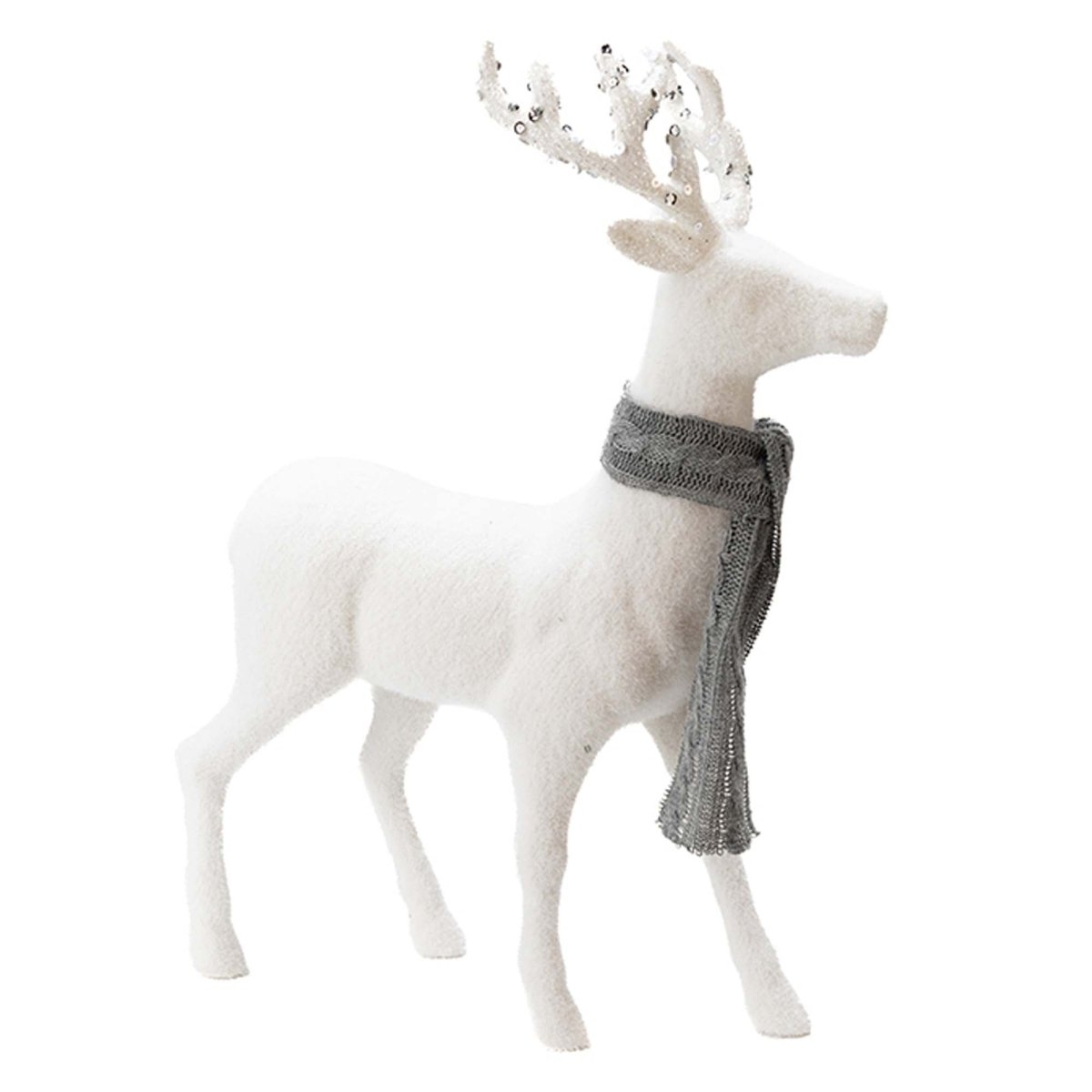 DANSON DECOR Christmas White Foam Standing Reindeer, 18 Inches, 1 Count 062615844080