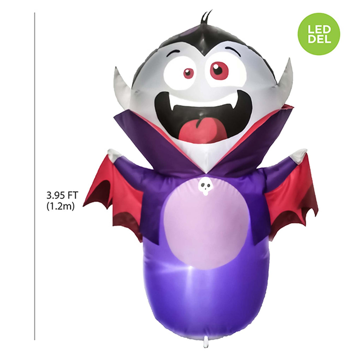 DANSON DECOR Halloween Inflatable Light-Up Vampire Decoration, 47 Inches, 1 Count