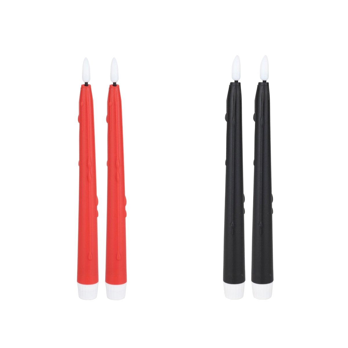 DANSON DECOR Halloween Set of 2 LED Candles, Red or Black, Assortment, 1 Count 62615374976