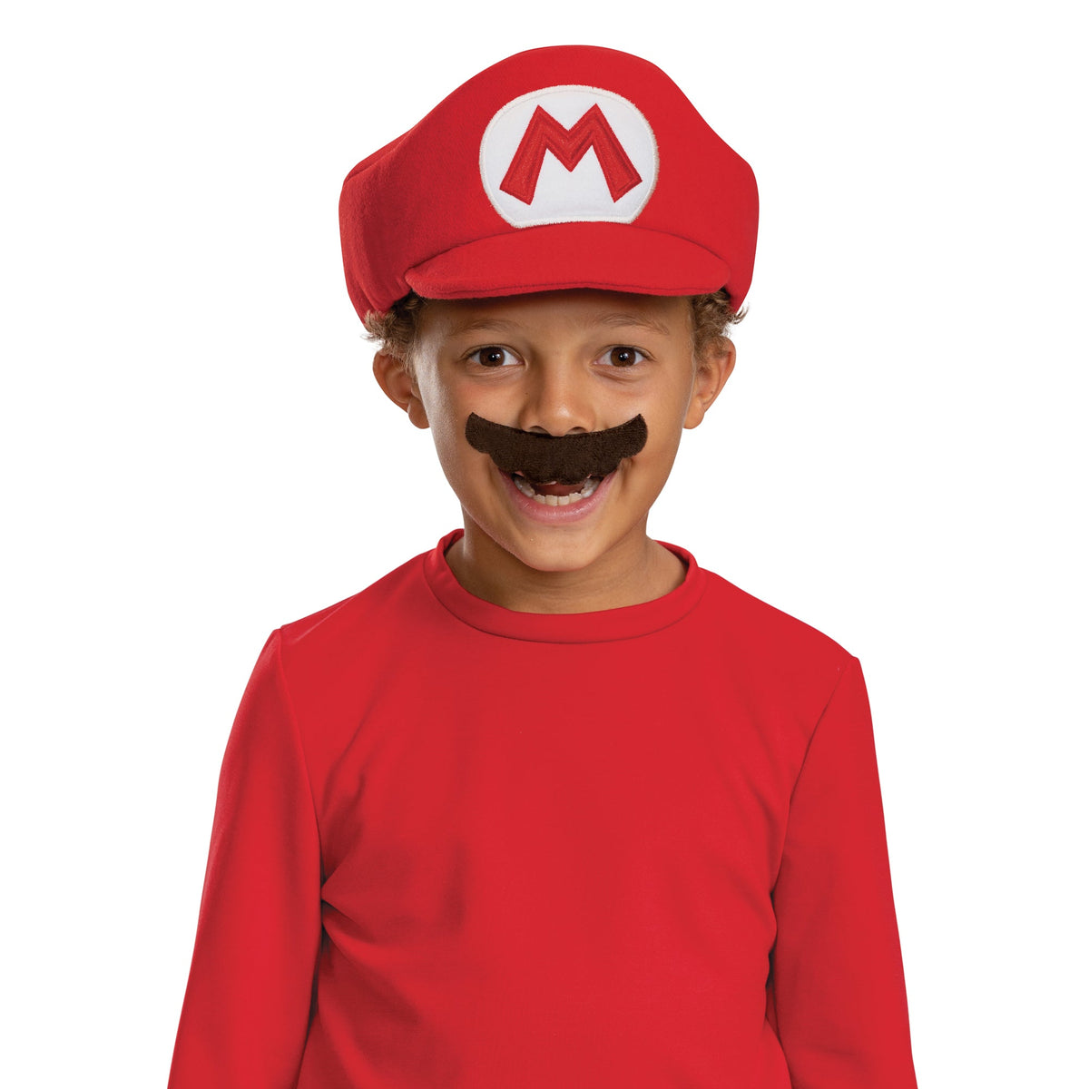 DISGUISE (TOY-SPORT) Costume Accessories Mario Hat and Mustache for Kids, Super Mario Bros 192995062030