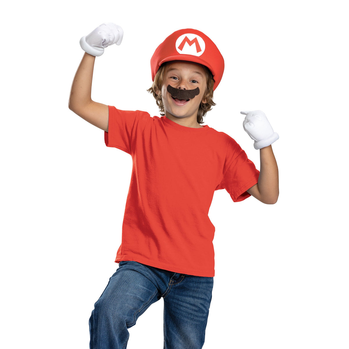 DISGUISE (TOY-SPORT) Costume Accessories Super Mario Bros Mario Elevated Classic Accessory Kit for Kids, Nintendo 192995187269