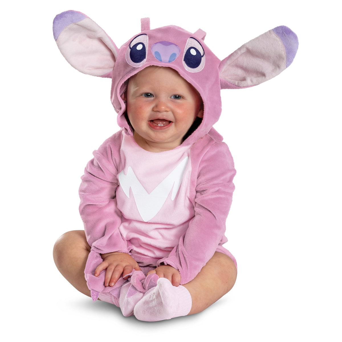 DISGUISE (TOY-SPORT) Costumes Angel Classic Costume for Toddlers, Disney, Pink Jumpsuit with Headpiece
