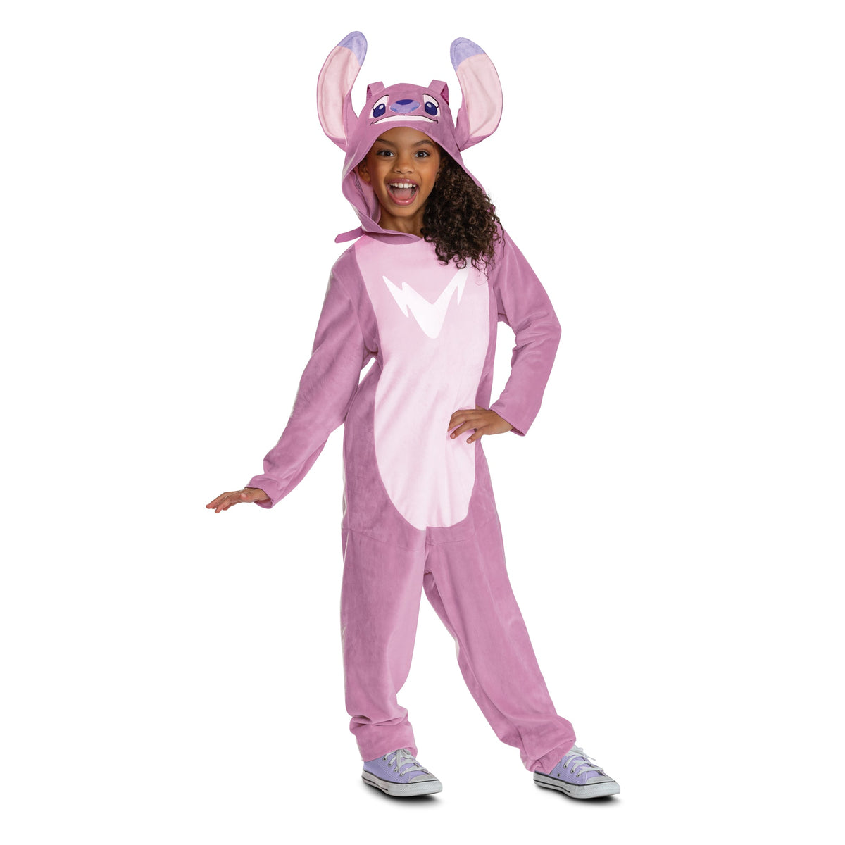 DISGUISE (TOY-SPORT) Costumes Angel Classic Jumpsuit Costume for Kids, Stitch, Hooded Jumpsuit