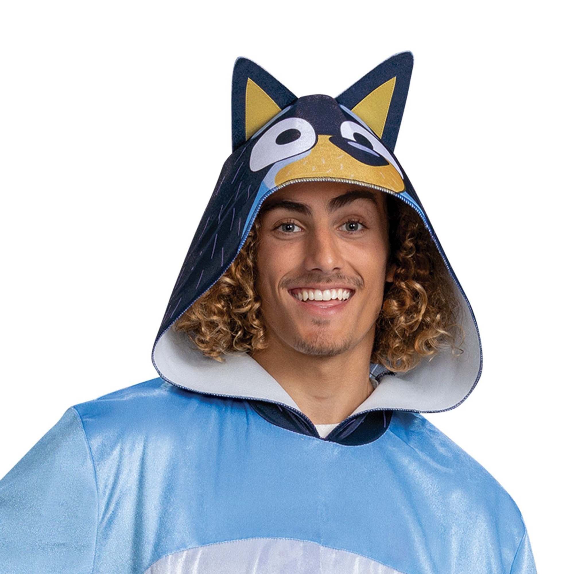 Bluey Bandit Hooded Jumpsuit Costume for Adults | Party Expert