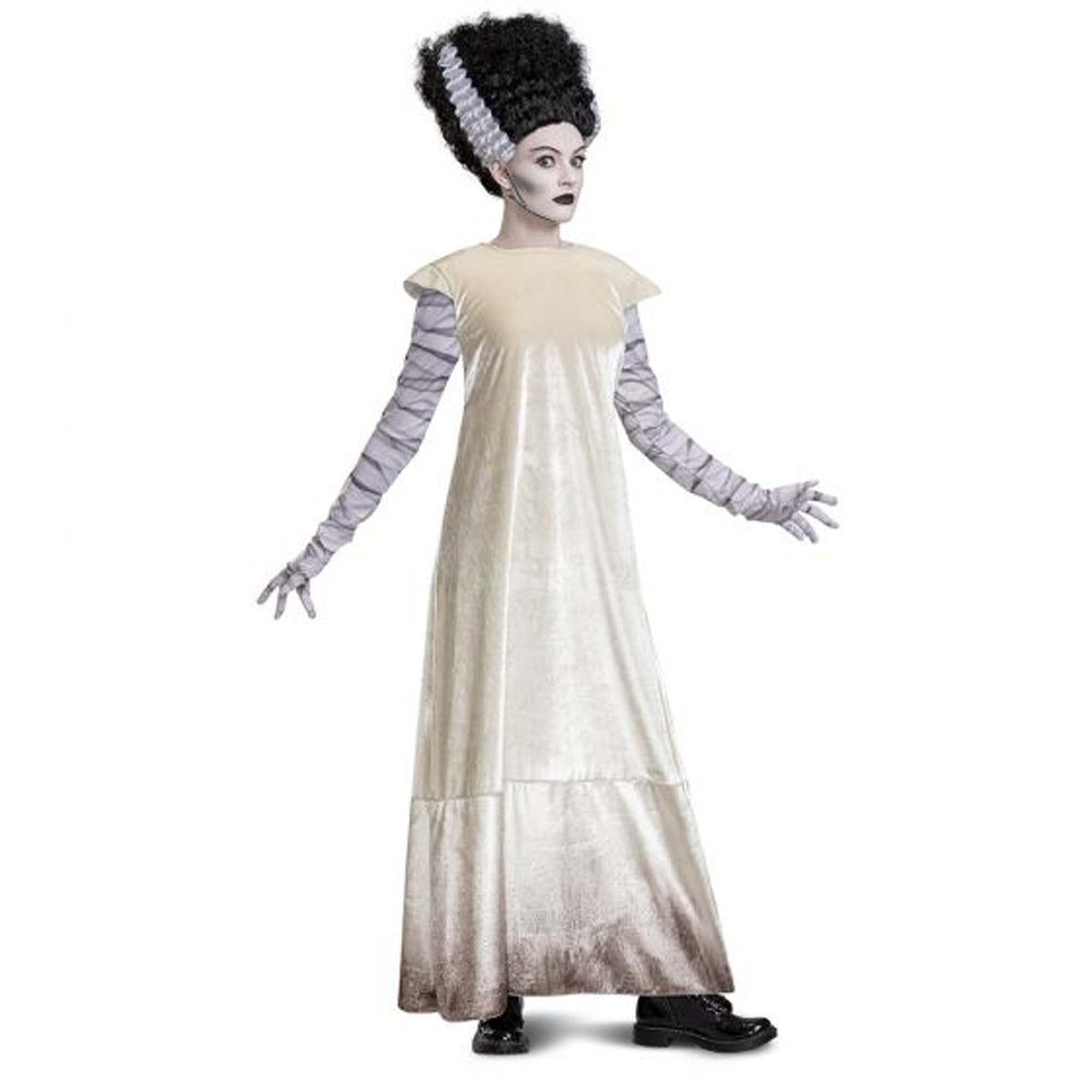 DISGUISE (TOY-SPORT) Costumes Bride of Frankenstein Deluxe Costume for Adults, White Dress