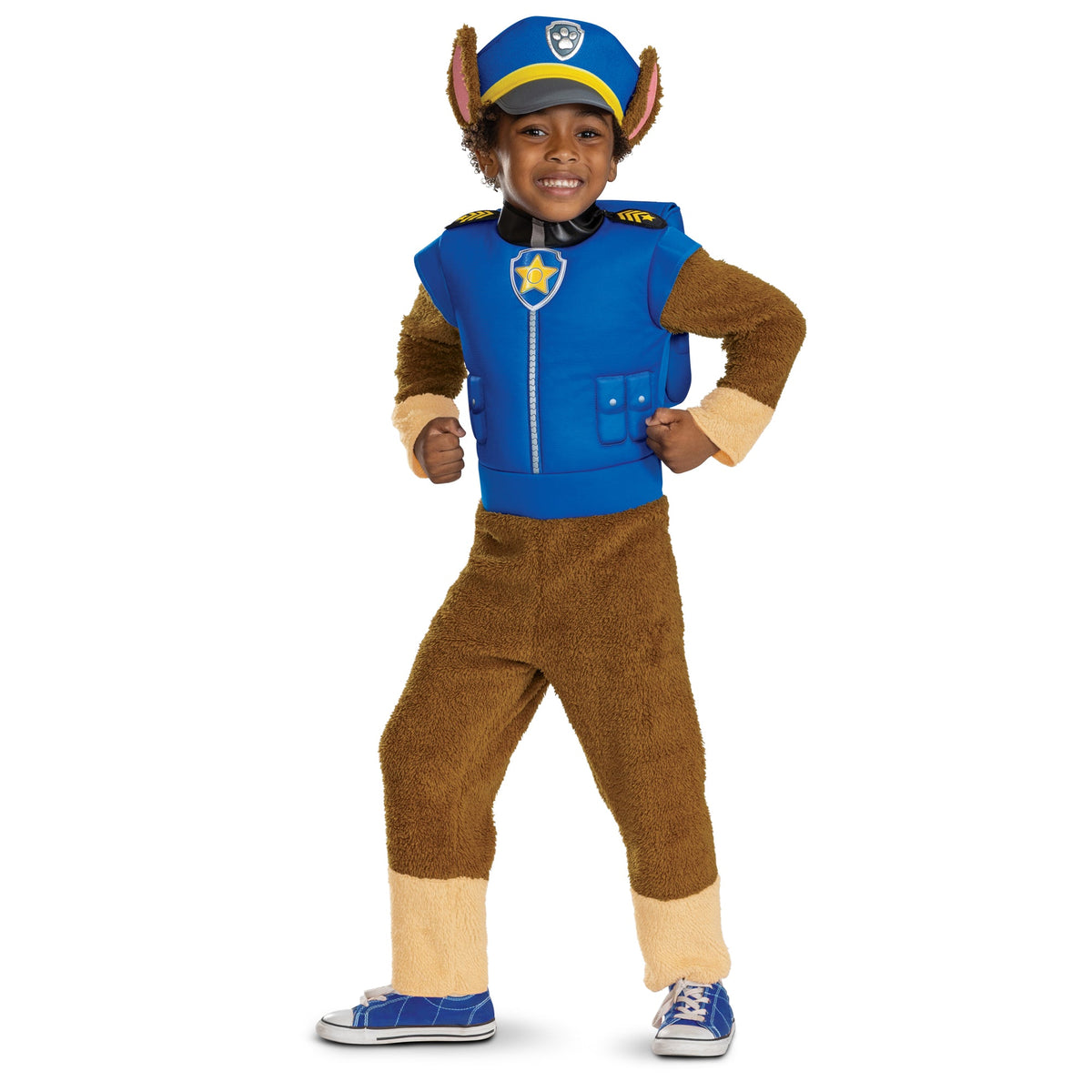 DISGUISE (TOY-SPORT) Costumes Chase Deluxe Costume for Toddlers, Paw Patrol, Jumpsuit with Tail and Headpiece