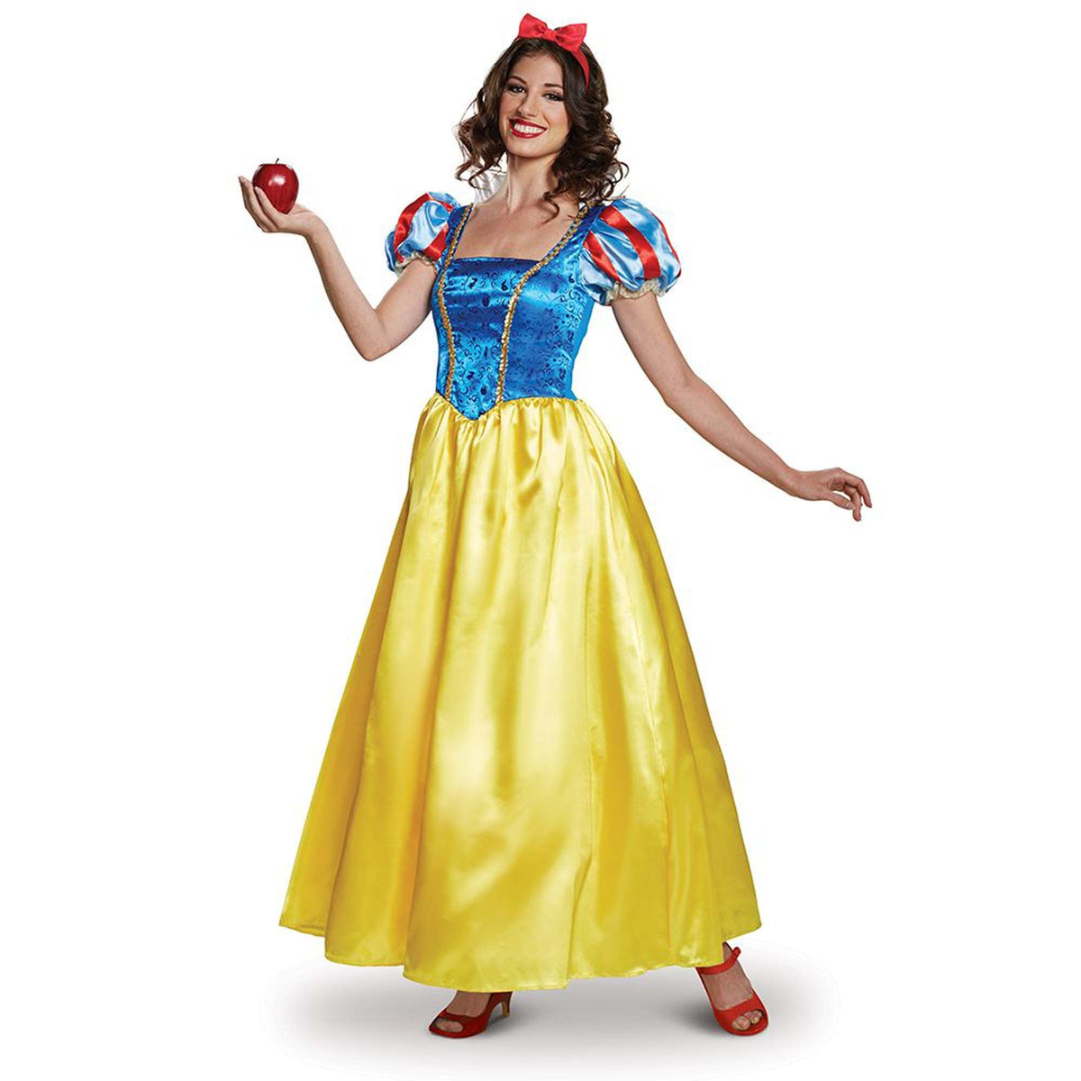 DISGUISE (TOY-SPORT) Costumes Disney Snow White Deluxe Costume for Adults, Blue and Yellow Dress
