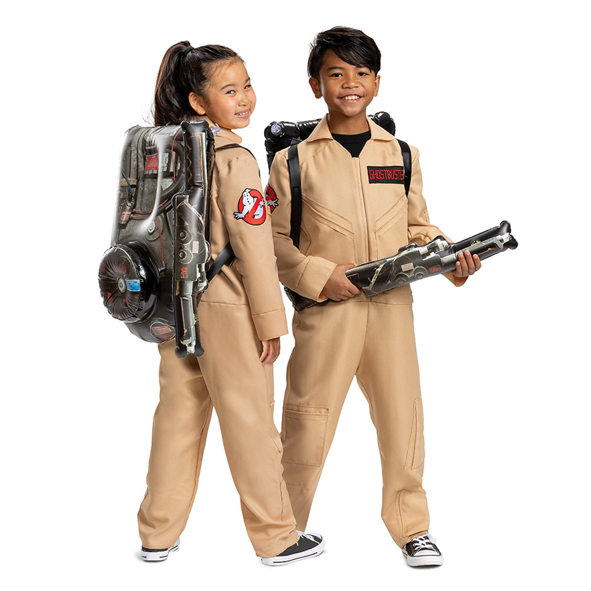 DISGUISE (TOY-SPORT) Costumes Ghostbusters Deluxe Costume for Kids, Jumpsuit and Proton Pack with Wand