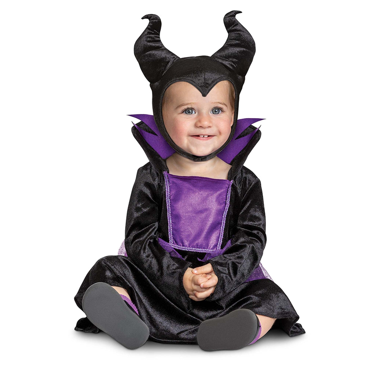 DISGUISE (TOY-SPORT) Costumes Maleficent Classic Costume for Toddlers, Disney, Black and Purple Dress