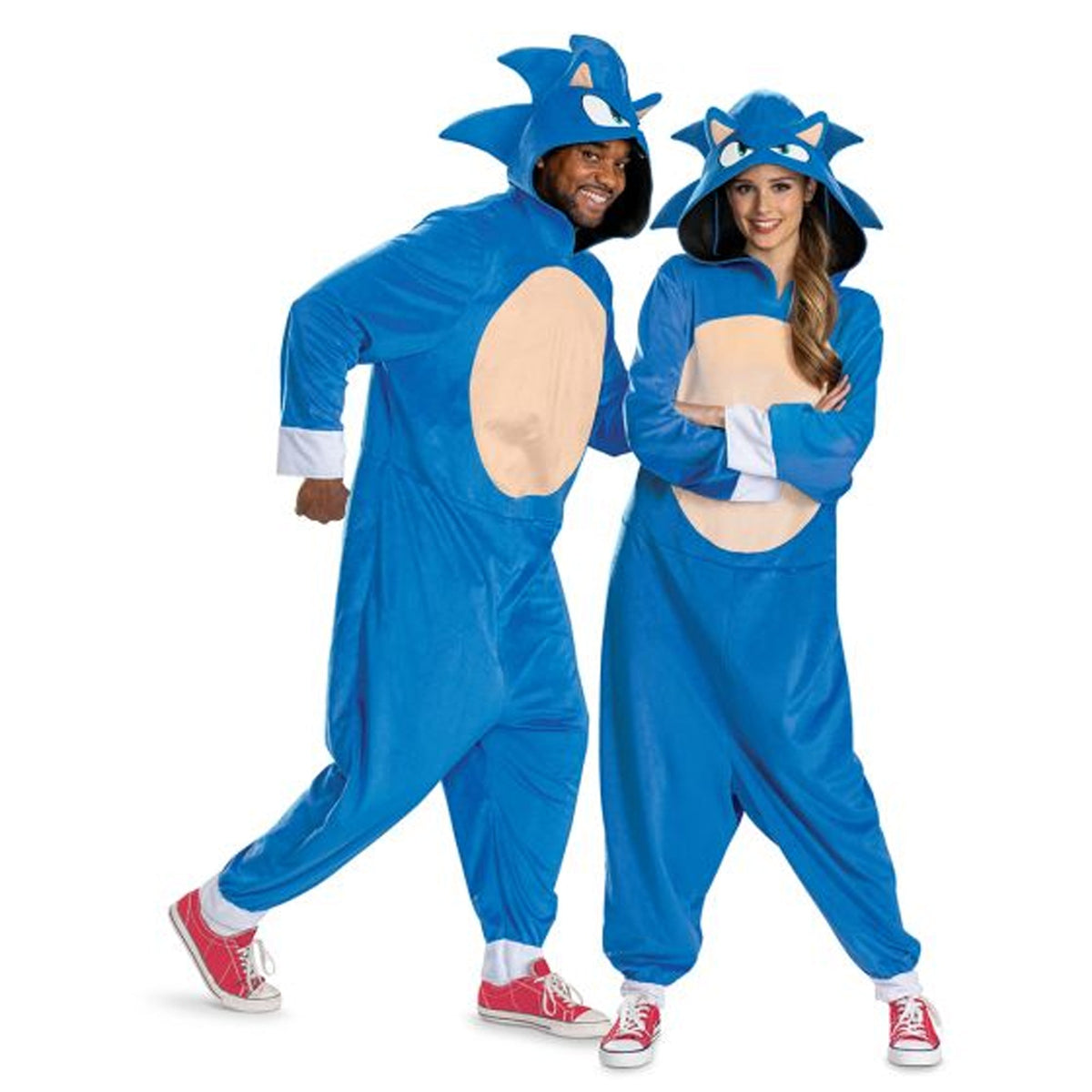 DISGUISE (TOY-SPORT) Costumes Sonic the hedgehog Hooded Jumpsuit Costume for Adults