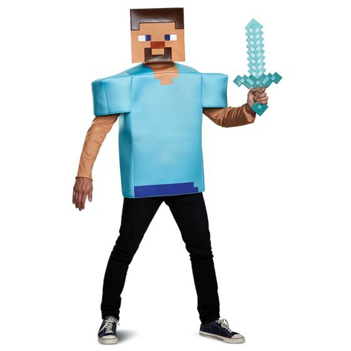 DISGUISE (TOY-SPORT) Costumes Steve Classic Costume for Adults, Minecraft 039897676951