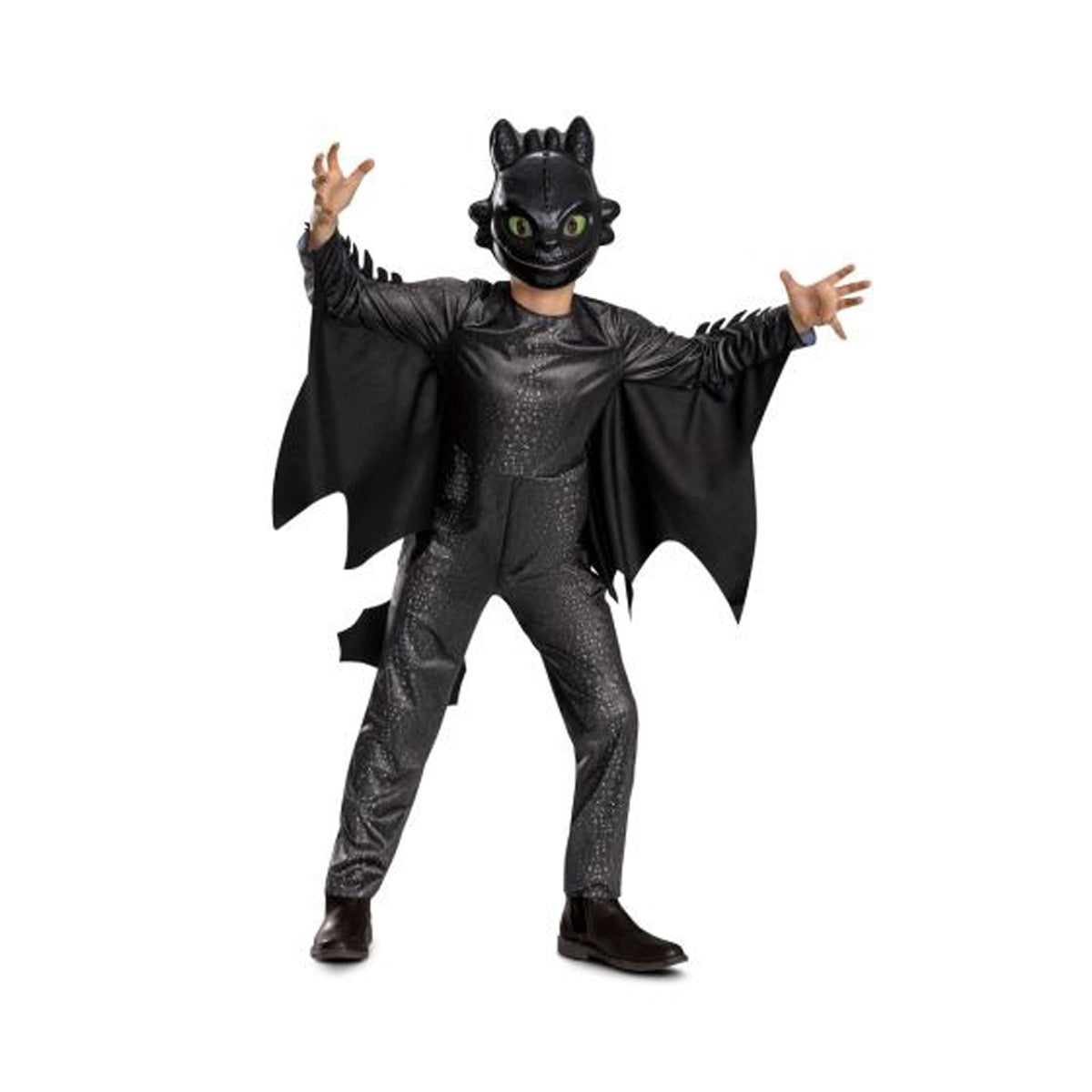 DISGUISE (TOY-SPORT) Costumes Toothless Classic Costume for Kids, How to Train your Dragon, Jumpsuit with Attached Wings
