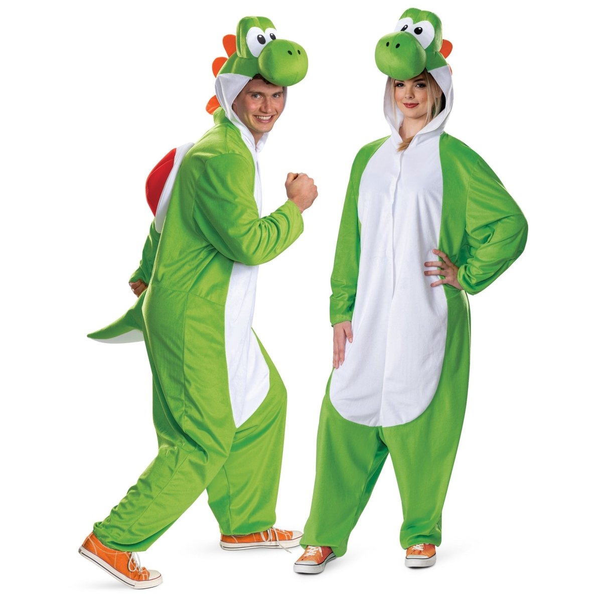 DISGUISE (TOY-SPORT) Costumes Yoshi Hooded Jumpsuit Costume for Adults, Super Mario Bros