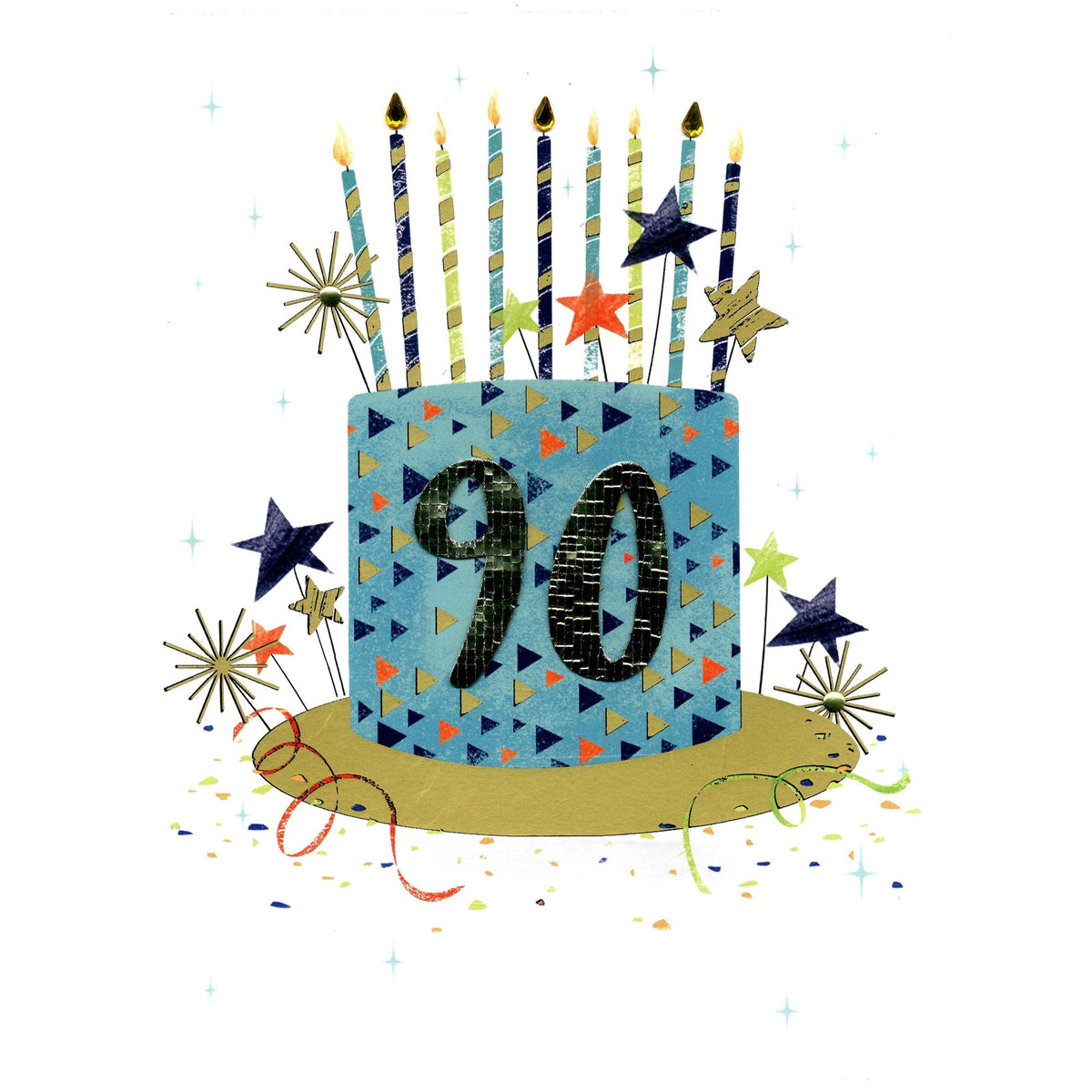 DISTRIBUTION INCOGNITO Greeting Cards Giant 90th Birthday Card, 9 x 12 Inches, 1 Count 5034527343123