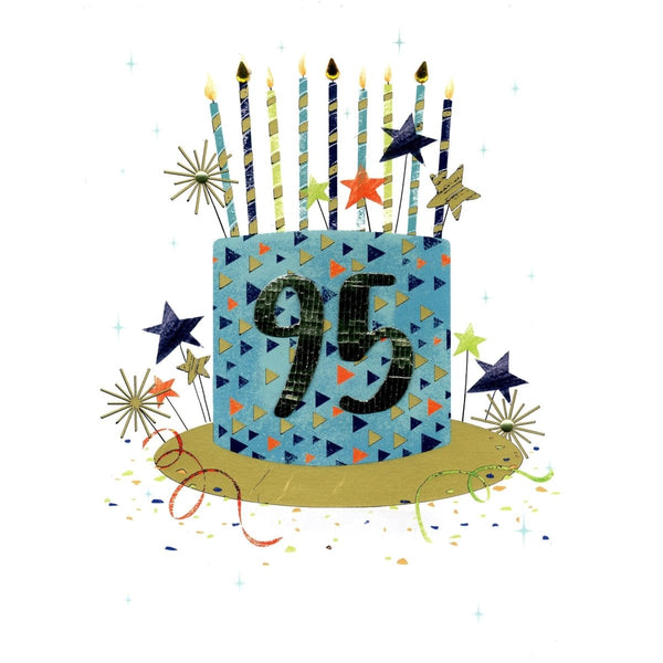 Décorations D'Anniversaire 95 Ans - Bleu Doré - Pour Femme Et Homme