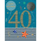DISTRIBUTION INCOGNITO Greeting Cards Giant Birthday Card, 40th Happy Birthday, 1 Count 5034527343130