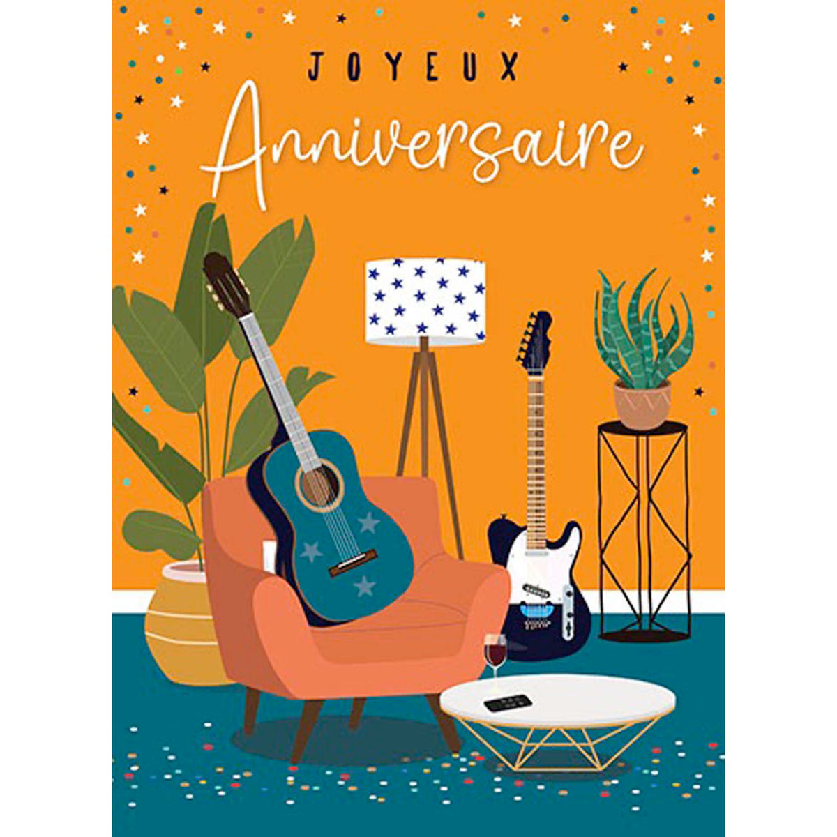 DISTRIBUTION INCOGNITO Greeting Cards Giant Birthday Card, "Joyeux Anniversaire", 1 Count