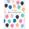 DISTRIBUTION INCOGNITO Greeting Cards Giant Birthday Card, "Joyeux Anniversaire" Balloons, 1 Count