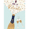DISTRIBUTION INCOGNITO Greeting Cards Giant Retirement Card, "Vive la retraite" Champagne, 1 Count