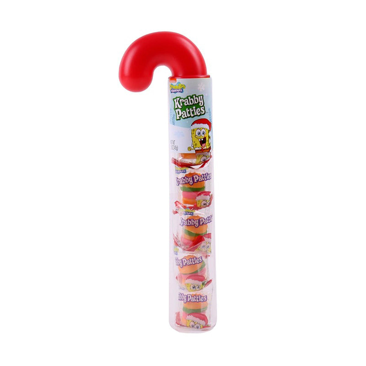 DISTRIBUTION JJ CANDY Christmas SpongeBob Krabby Patties Candy Tube, 1 Count 041376407147