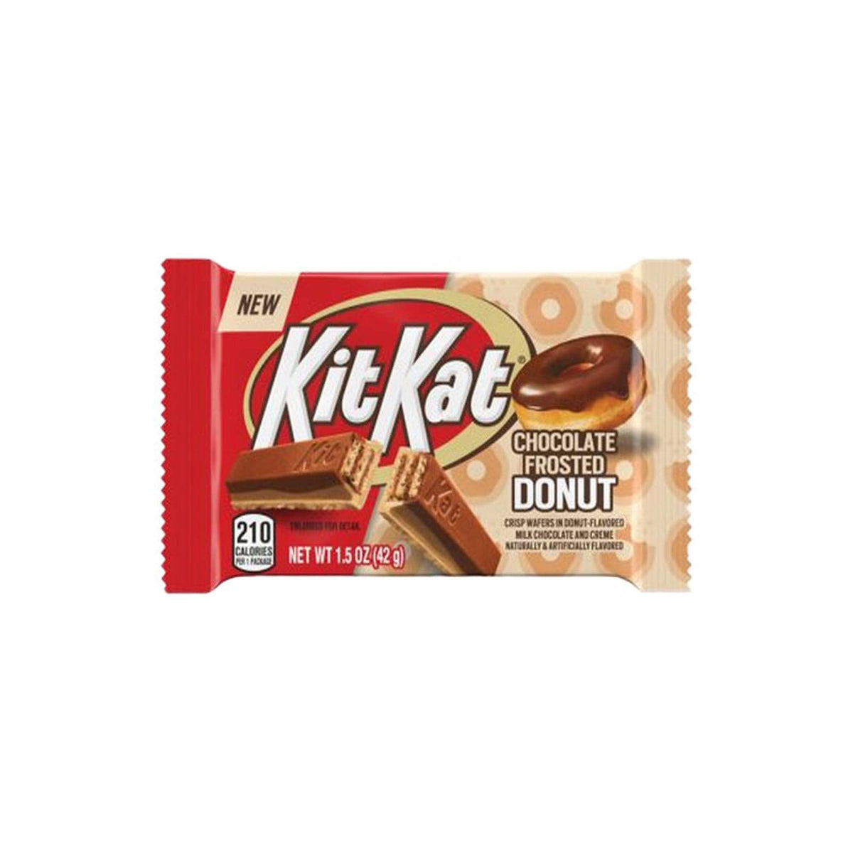 DISTRIBUTION JJ CANDY Impulse Buying Kit Kat Chocolate Frosted Donut Bar, 42g, 1 Count 034000318940