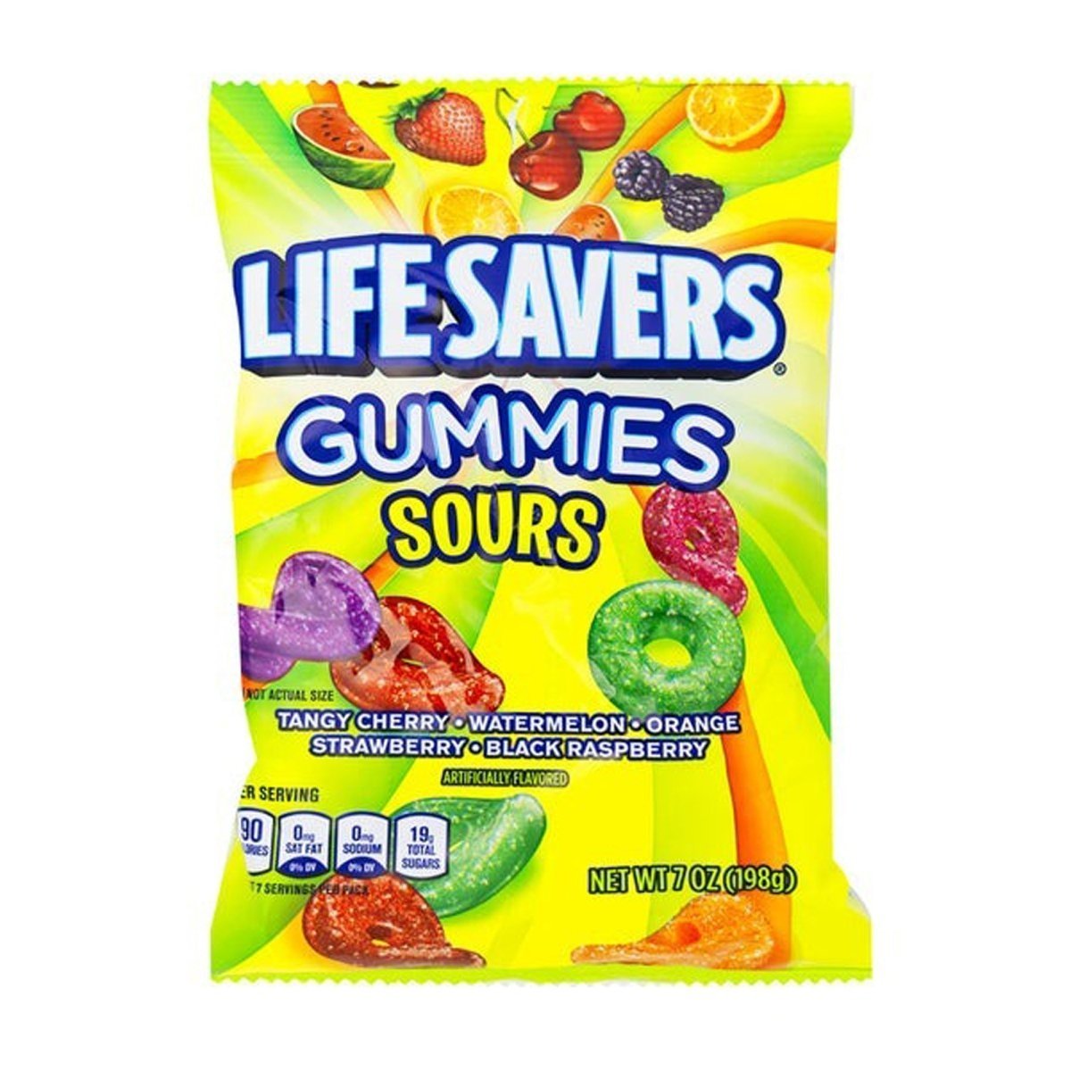 DISTRIBUTION JJ CANDY Impulse Buying LifeSavers Sour Gummies 5 Flavors, 198g, 1 Count 019000170491