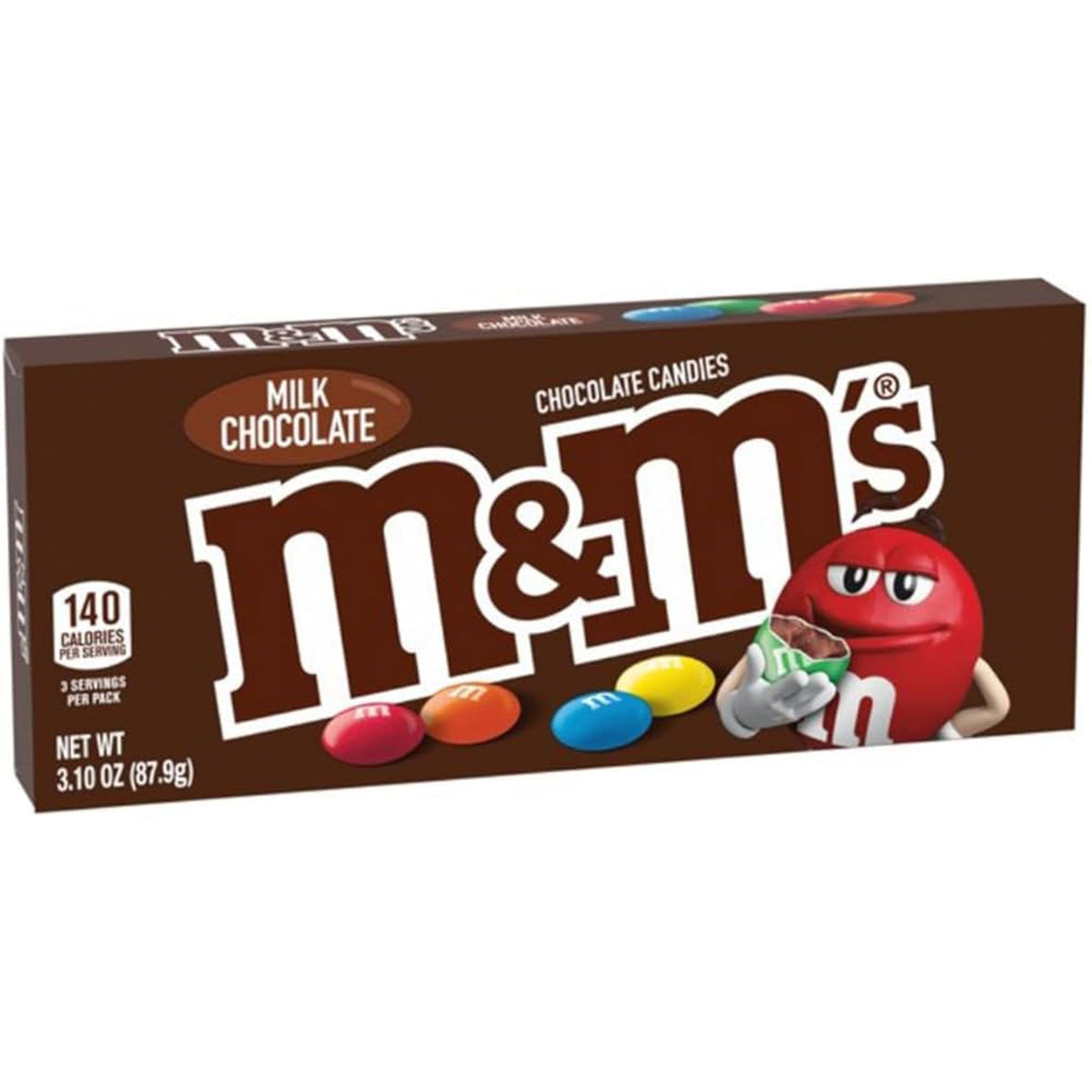 DISTRIBUTION JJ CANDY Impulse Buying M&M's Original Milk Chocolate, 87.9g, 1 Count 040000497523