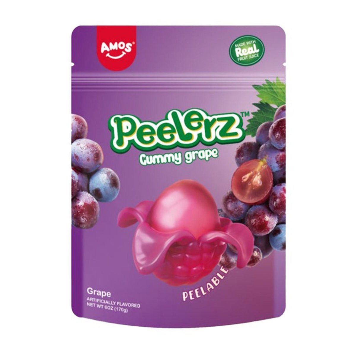 DISTRIBUTION JJ CANDY Impulse Buying Peelerz Gummy Grape, 170g, 1 Count 810051807257