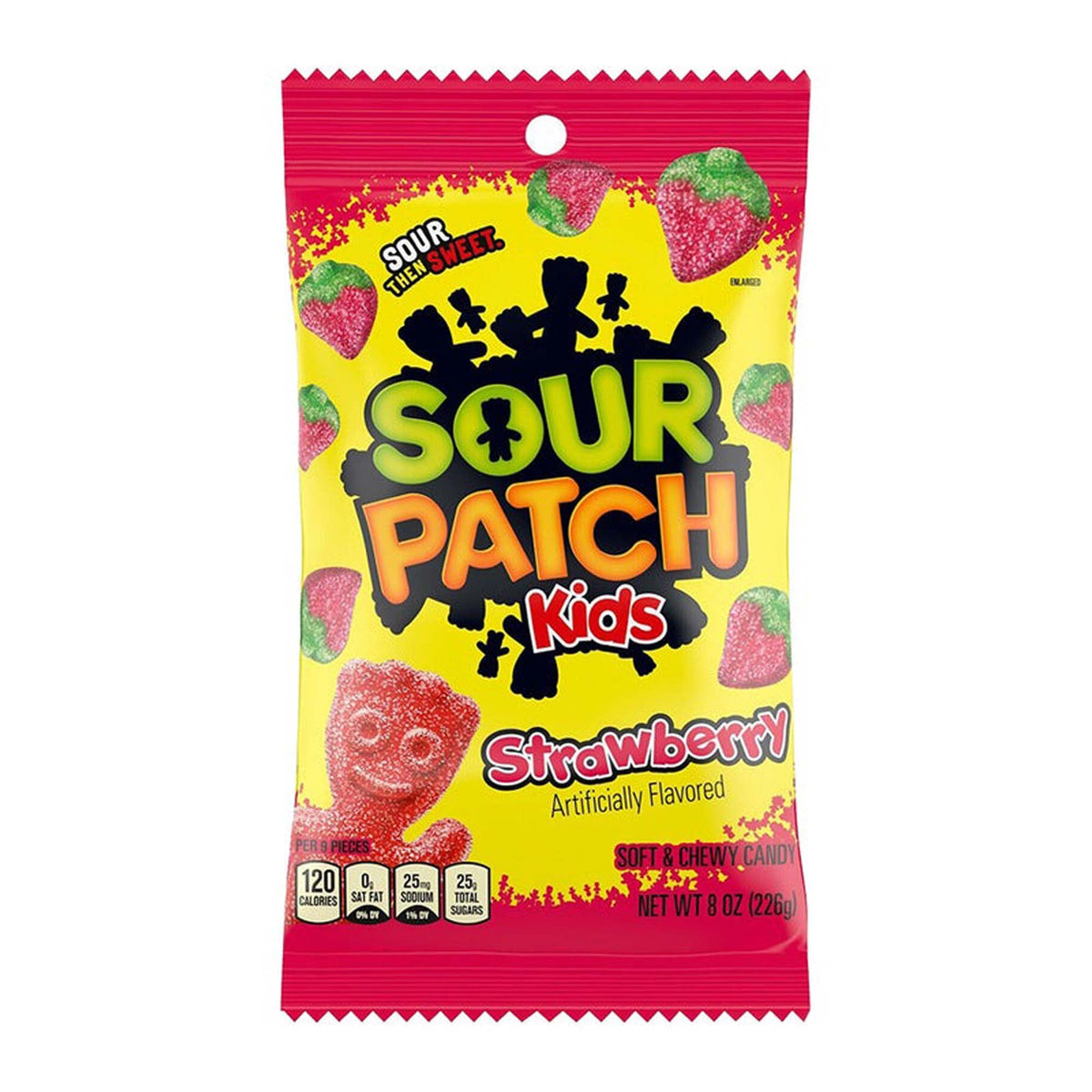 DISTRIBUTION JJ CANDY Impulse Buying Strawberry Sour Patch Kids Candies, 226g, 1 Count 070462008623