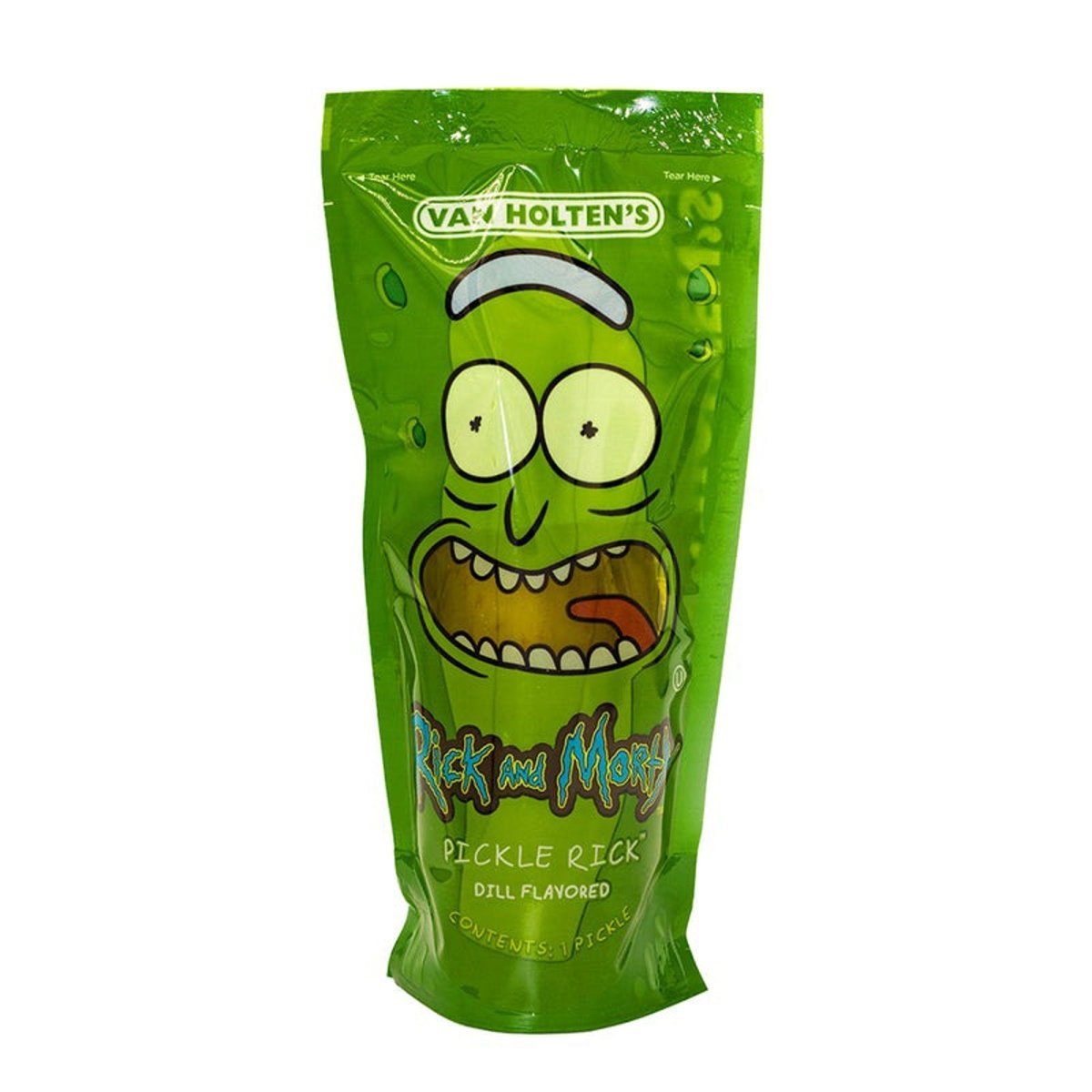 DISTRIBUTION JJ CANDY Impulse Buying Van Holten's Dill Pickle, Pickle Rick, Rick and Morty, 200g, 1 Count 038200000575