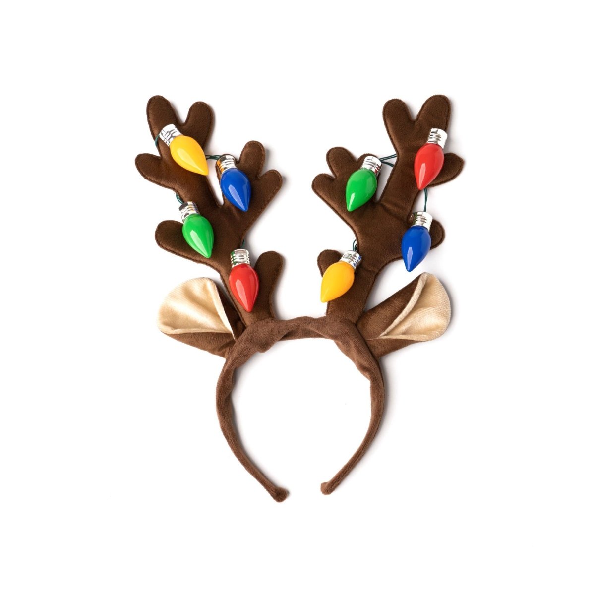 DM MERCHANDISING INC Christmas Christmas Lights Antler Headband, 1 Count 722950364512