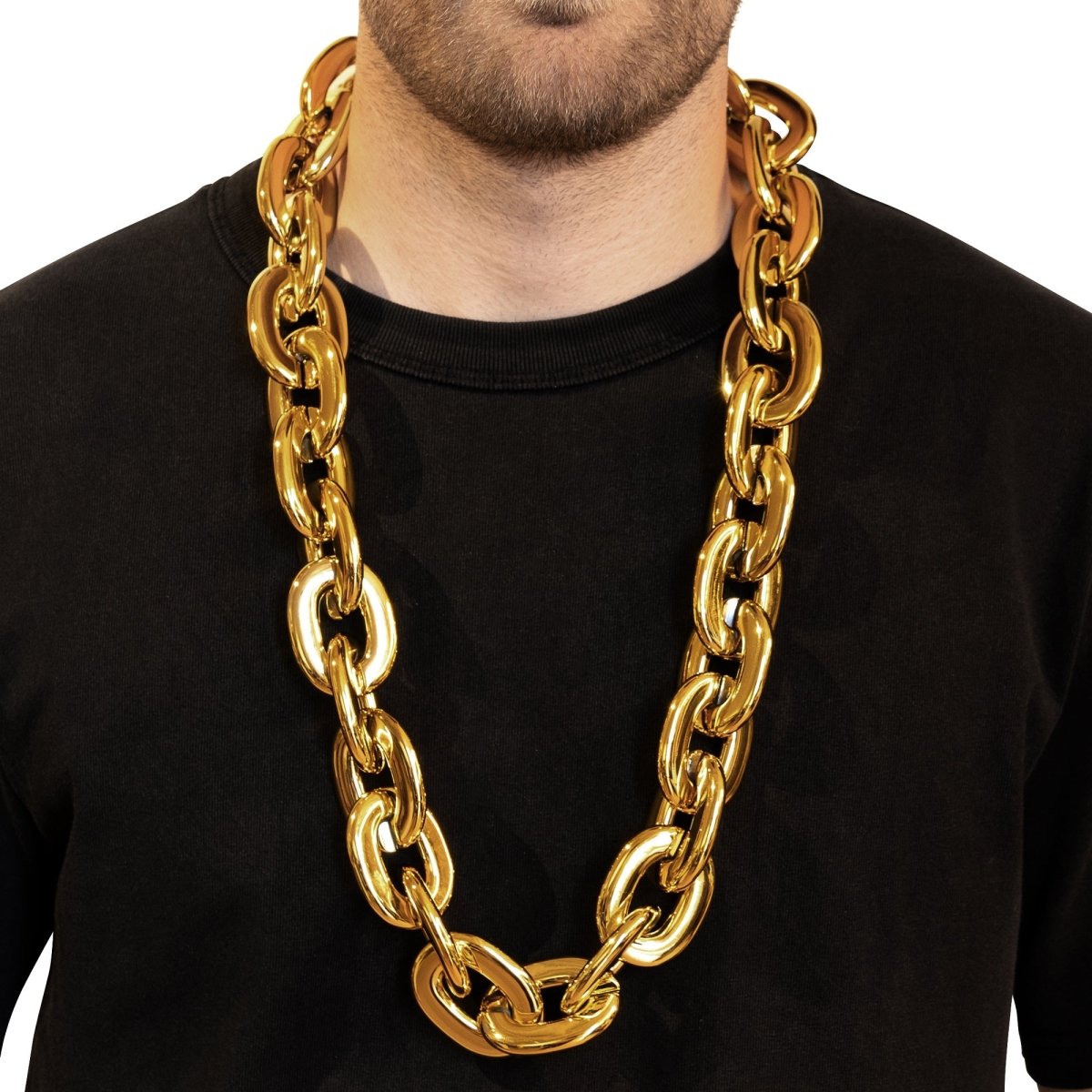 DONGGUAN HUAWANG ORNAMENT MANUFACTORY Costume Accessories Chunky Gold Chain, 35 Inches, 1 Count 840482506986