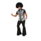 DONGYANG ALICE PARTY COSTUME CO. Costume Accessories 70s Disco Shirt for Plus Size Adults, Silver and Black Shirt
