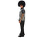 DONGYANG ALICE PARTY COSTUME CO. Costume Accessories 70s Disco Shirt for Plus Size Adults, Silver and Black Shirt 810120714608