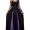 DONGYANG ALICE PARTY COSTUME CO. Costumes Midnight Witch Dress Costume for Adults, Black and Purple Dress
