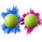 EG CANADA Baby Shower Gender Reveal Blue Powder Tennis Ball, 2 Count