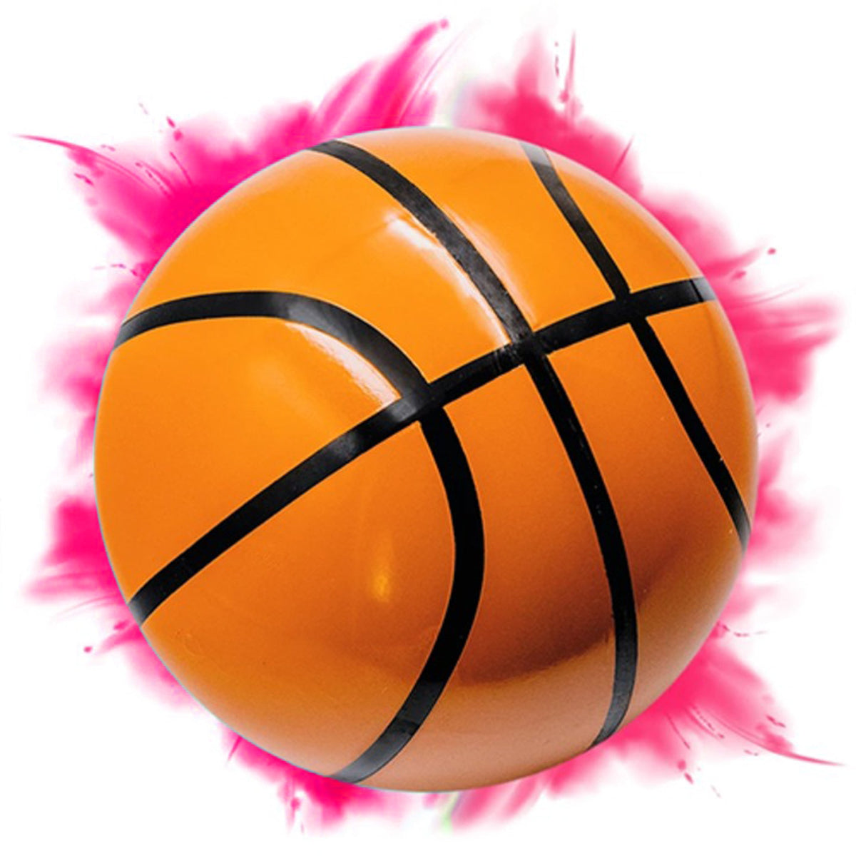 EG CANADA Baby Shower Gender Reveal Pink Powder Basket Ball, 1 Count 672975407308